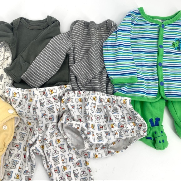 Lot 4 newborn baby boy Carter’s Circo Fuzzibunz - Picture 4 of 10
